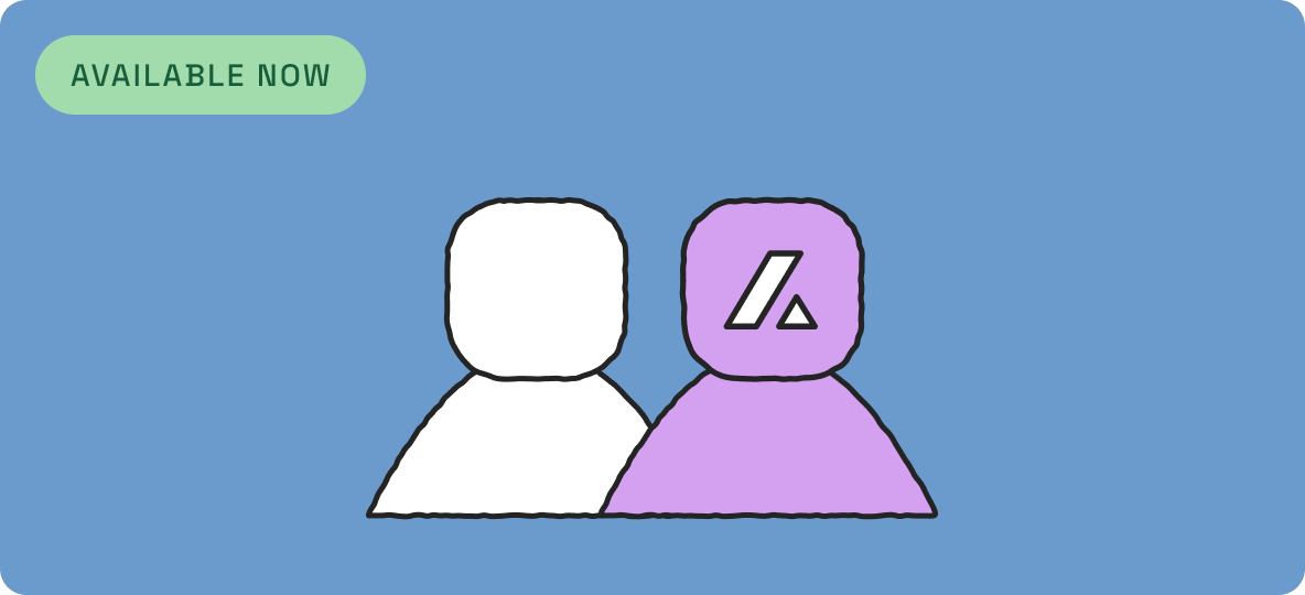 Illustration of a person and their Axari twin, labeled available now